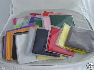 16 Different Polyester Top Pocket Hankies-9  X 9 =23cm-Squares>Job Lot-Wholesale • £22.22